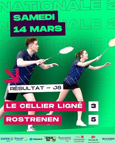 🏸 Résultat du week-end – Nationale 2