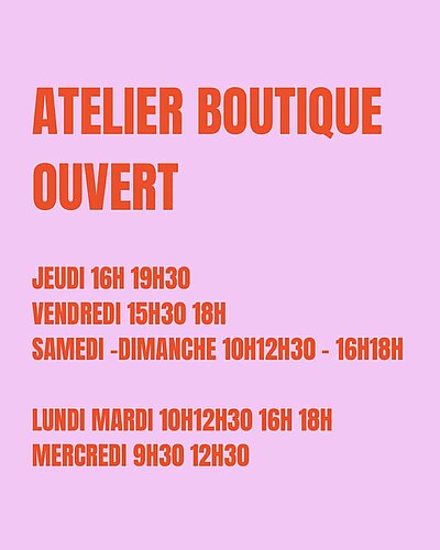 Ouverture exceptionnelle de l'atelier Boutique Mimi Cerise pour Noël