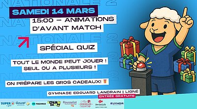 🎮 Animation avant-match – 14 mars