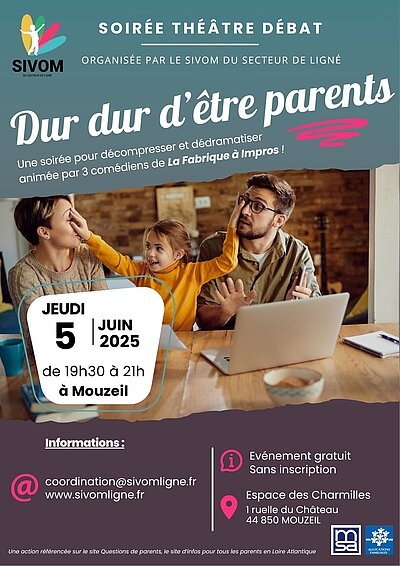 Soirée Théâtre Débat pour les parents portée par le SIVOM