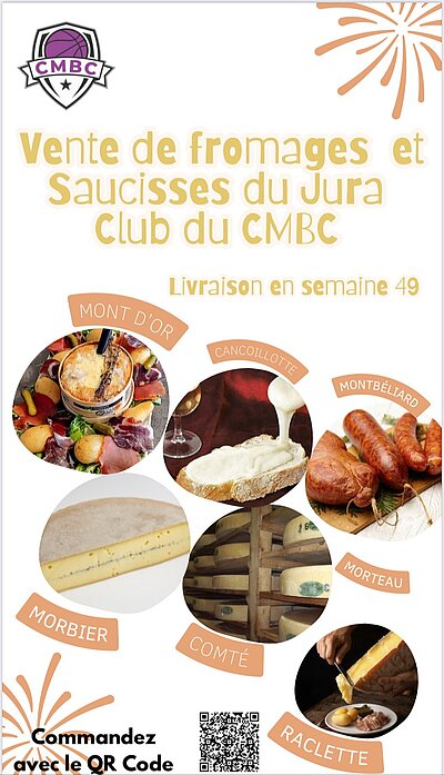 Vente de fromage et saucisses du Jura par le CMBC