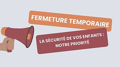 Fermeture temporaire de l'aire de jeux