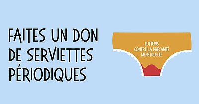 Récolte dons de serviettes hygiéniques