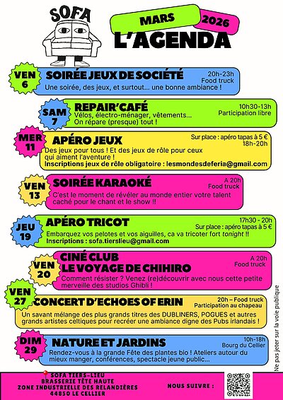 Programmation de mars !