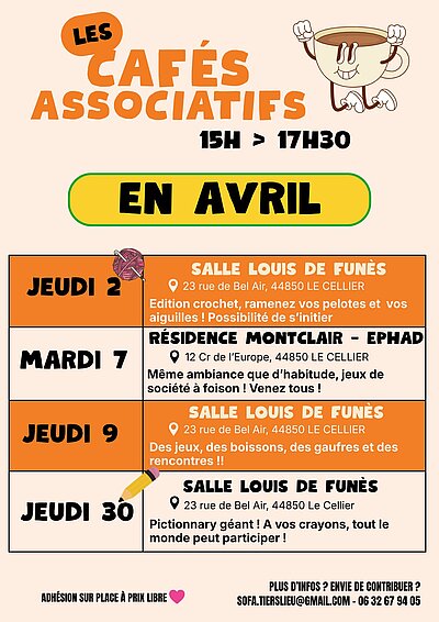 Les cafés asso en AVRIL 2026