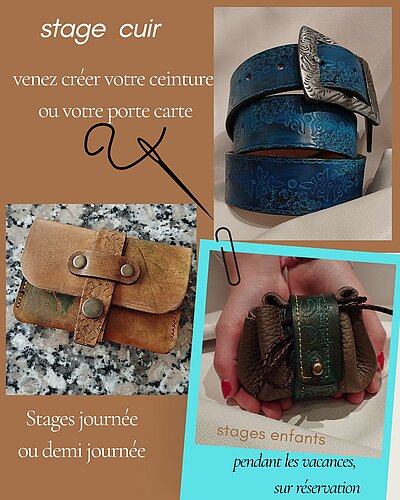 Les dates des stages travail du cuir sont disponibles !