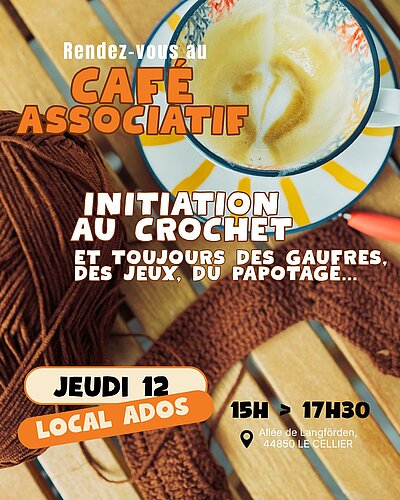 Café asso jeudi 12 mars + atelier "initiation crochet"