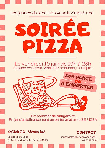 Soirée pizza au local ado