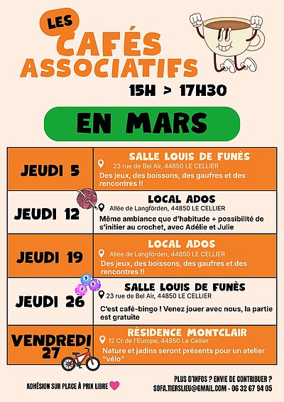 Les cafés asso en MARS 2026