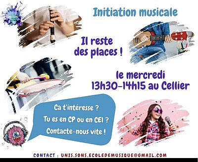 Initiation musicale pour les CP-CE1 : il reste des places !