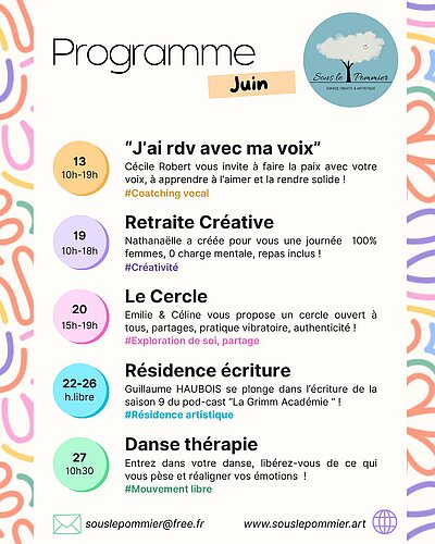 Programme de Juin - espace Sous le Pommier