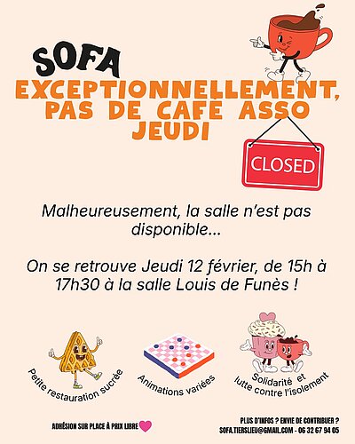 Pas de café asso ce jeudi...