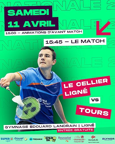 🏸 Dernier match de Nationale 2 à Ligné !
