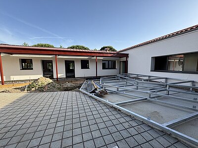 Avancée du chantier de rénovation de l'école élémentaire publique Les Lonnières